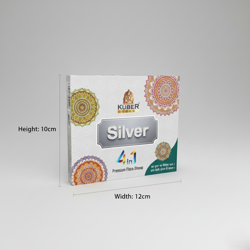 Silver 4 in 1 Dhoop